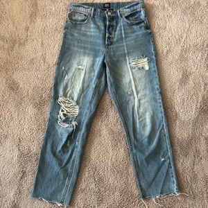 BDG Distressed Straight Leg Boyfriend Jeans